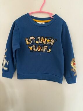 Looney Tunes vintage Royal Blue Kids Crewneck Sweatshirt unisex 5 years